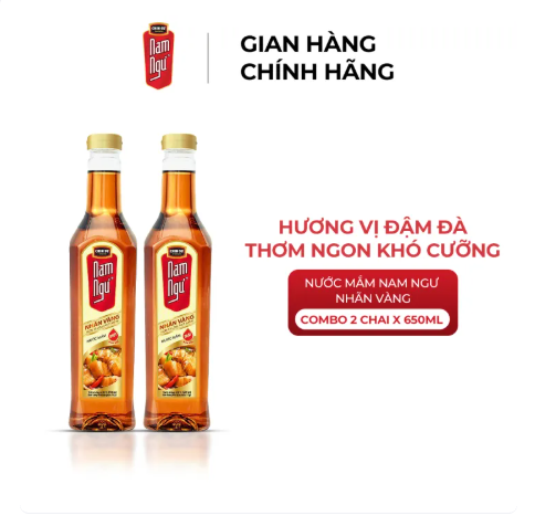 Combo 4 Nước Mắm Nam Ngư Nhãn Vàng Chai 650ml